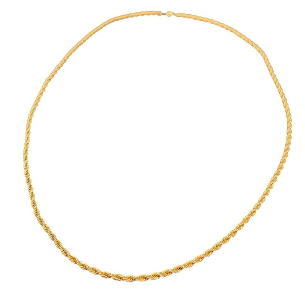 Twisted 29” Gold Tone Chain Necklace